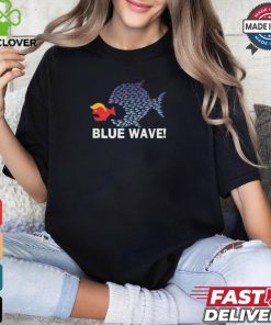 Blue Fish Eating Red Fish Blue Wave 2024 Shirt