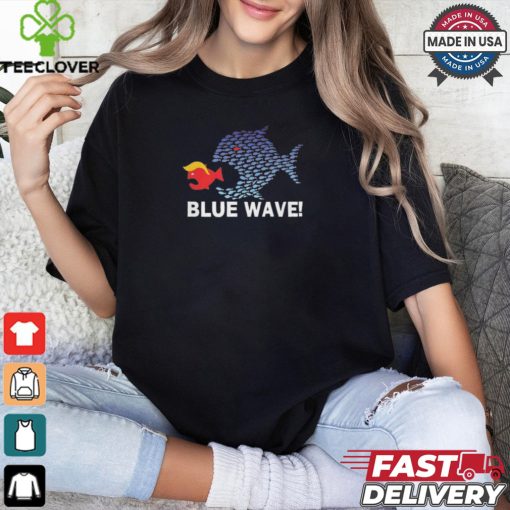 Blue Fish Eating Red Fish Blue Wave 2024 Shirt