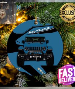 Blue Jeep Ceramic Christmas Decorations Ornament