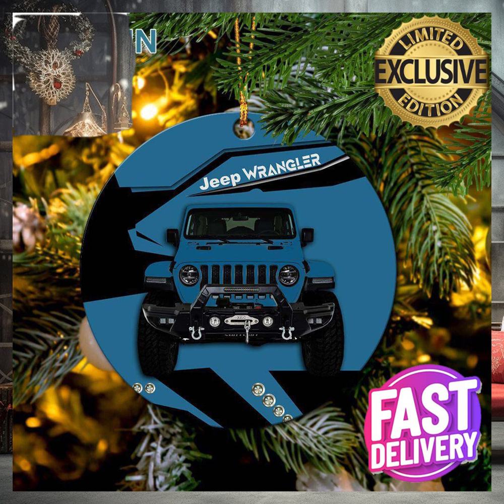 Blue Jeep Ceramic Christmas Decorations Ornament Blue Jeep Ceramic Christmas Decorations Ornament