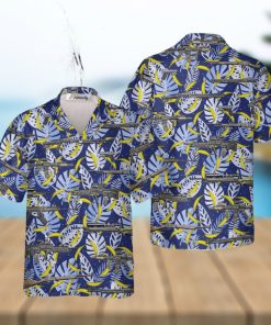 Blue Leaves And Bananas Gun Tropical Hawaiian Shirts