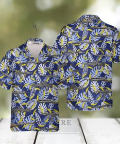 Blue Leaves And Bananas Gun Tropical Hawaiian Shirts