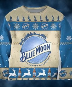 Blue Moon Ugly Christmas Sweater, Faux Wool Sweater, International Beer Day, Gifts For Beer Lovers, Best Christmas Gifts For 2022 – Prinvity