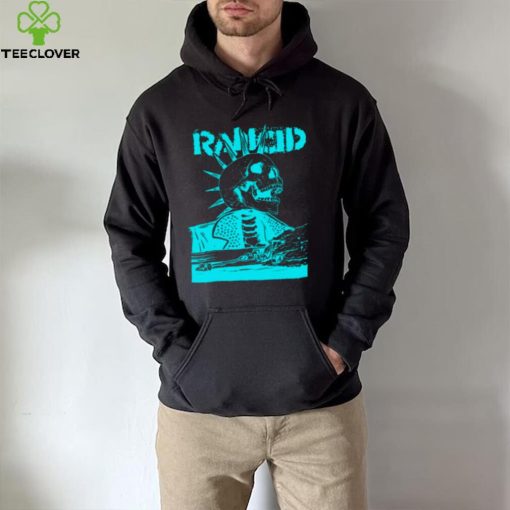 Blue Neon Rock Art Rancid Band shirt