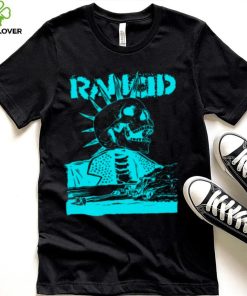 Blue Neon Rock Art Rancid Band shirt