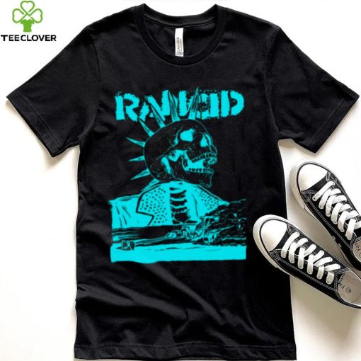 Blue Neon Rock Art Rancid Band shirt