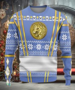 Blue Ninja Mighty Morphin Power Rangers Custom Ugly Sweater 3D Gift For Men And Women