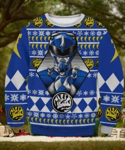Blue Power Rangers Ugly Xmas Sweater