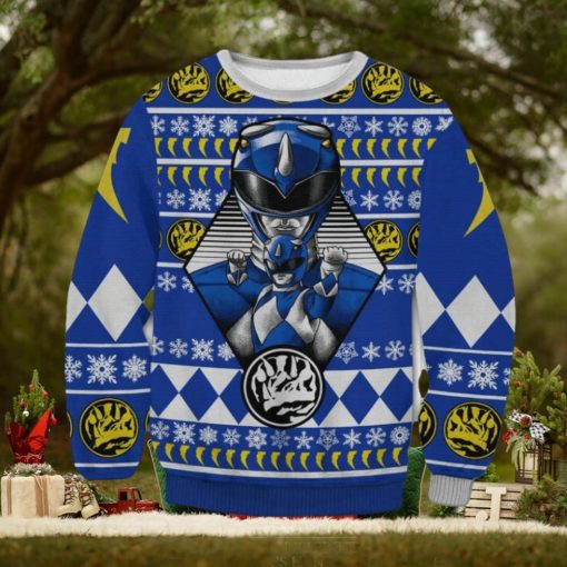 Blue Power Rangers Ugly Xmas Sweater