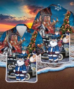 Blue Santa Sheriffs Merry Christmas Hawaiian Shirt Men And Women Gift Aloha Beach Holiday