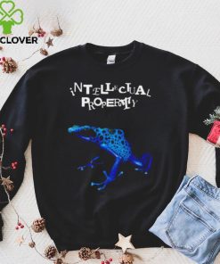 Blue frog intellectual property art shirt