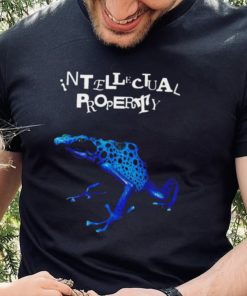 Blue frog intellectual property art shirt