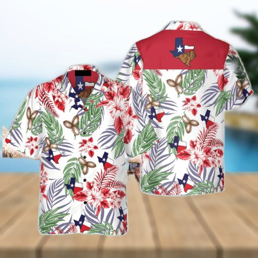 Bluebonnet Texas Hawaiian Shirt Pecan Version Button Down Floral And Flag Texas Shirt Proud Texas Shirt For Men