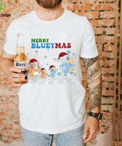 Bluey Abbey family Crossing the Road, Bluey Christmas Shirt