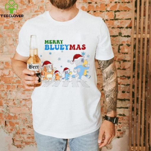 Bluey Abbey family Crossing the Road, Bluey Christmas Shirt