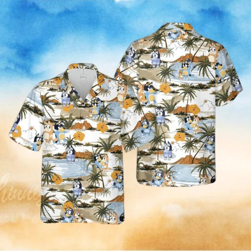 Bluey And Bingo Tropical Aloha AOP Trending Hawaiian Shirt