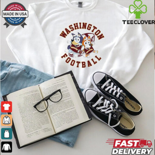Bluey Bandit Heeler Chilli Heeler Washington Commanders football shirt