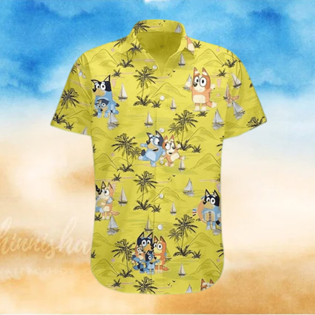 Bluey Beach Hawaiian Shirt Bluey Cartoon Tee Friends of Bluey Hawaiian Shirt Bluey Beach Hawaiian Shirt Bluey Cartoon Tee Friends of Bluey Hawaiian Shirt