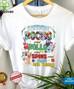 Bluey Bingo Autism Rocks and Rolls shirt