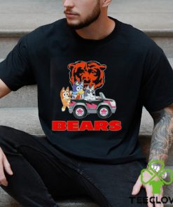 Bluey Bingo and Muffin in the car Chicago Bears NFL 2024 hoodie, sweater, longsleeve, shirt v-neck, t-shirt