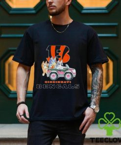 Bluey Bingo and Muffin in the car Cincinnati Bengals NFL 2024 shirt