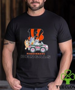 Bluey Bingo and Muffin in the car Cincinnati Bengals NFL 2024 hoodie, sweater, longsleeve, shirt v-neck, t-shirt