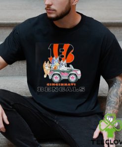 Bluey Bingo and Muffin in the car Cincinnati Bengals NFL 2024 hoodie, sweater, longsleeve, shirt v-neck, t-shirt