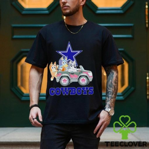 Bluey Bingo and Muffin in the car Dallas Cowboys NFL 2024 hoodie, sweater, longsleeve, shirt v-neck, t-shirt