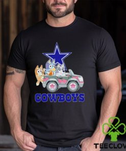 Bluey Bingo and Muffin in the car Dallas Cowboys NFL 2024 hoodie, sweater, longsleeve, shirt v-neck, t-shirt