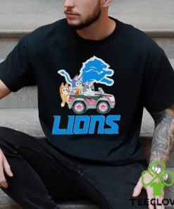Bluey Bingo and Muffin in the car Detroit Lions NFL 2024 shirt 2 Bluey Bingo and Muffin in the car Detroit Lions NFL 2024 shirt