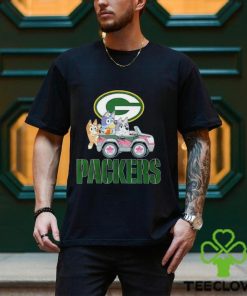 Bluey Bingo and Muffin in the car Green Bay Packers NFL 2024 shirt
