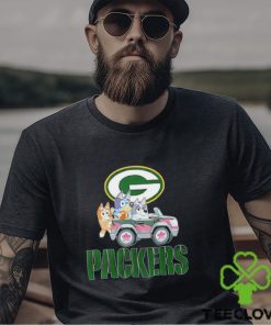 Bluey Bingo and Muffin in the car Green Bay Packers NFL 2024 shirt