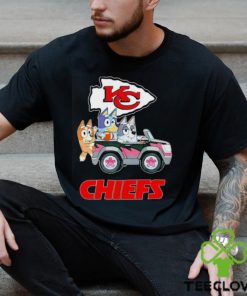 Bluey Bingo and Muffin in the car Kansas City Chiefs NFL 2024 hoodie, sweater, longsleeve, shirt v-neck, t-shirt