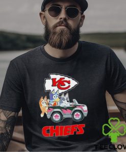 Bluey Bingo and Muffin in the car Kansas City Chiefs NFL 2024 hoodie, sweater, longsleeve, shirt v-neck, t-shirt