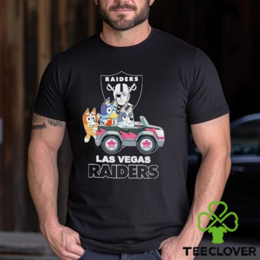 Bluey Bingo and Muffin in the car Las Vegas Raiders NFL 2024 hoodie, sweater, longsleeve, shirt v-neck, t-shirt