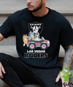 Bluey Bingo and Muffin in the car Las Vegas Raiders NFL 2024 hoodie, sweater, longsleeve, shirt v-neck, t-shirt