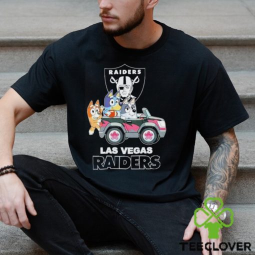 Bluey Bingo and Muffin in the car Las Vegas Raiders NFL 2024 hoodie, sweater, longsleeve, shirt v-neck, t-shirt