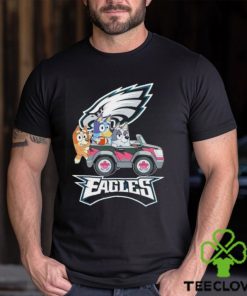 Bluey Bingo and Muffin in the car Philadenphia Eagles NFL 2024 hoodie, sweater, longsleeve, shirt v-neck, t-shirt