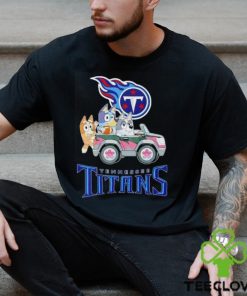 Bluey Bingo and Muffin in the car Tennessee Titans NFL 2024 hoodie, sweater, longsleeve, shirt v-neck, t-shirt