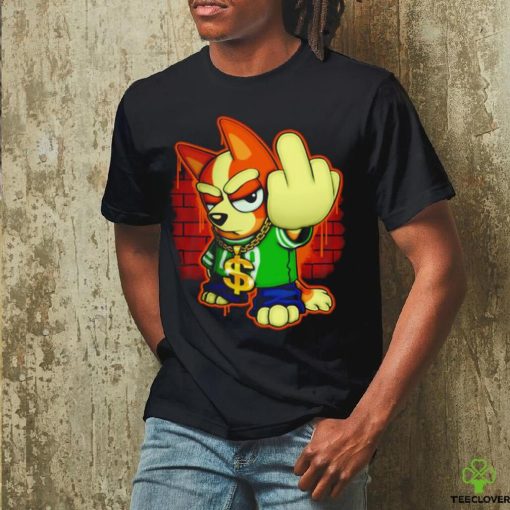 Bluey Blingo Gang middle finger shirt