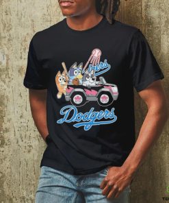Bluey Characters Driving Car Los Angeles Dodgers hoodie, sweater, longsleeve, shirt v-neck, t-shirt