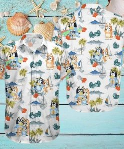 Bluey Family Beach Summer Hawaiian Shirt