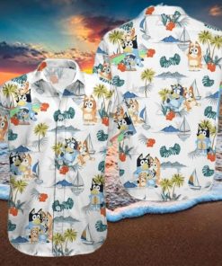 Bluey Family Beach Summer Hawaiian Shirt