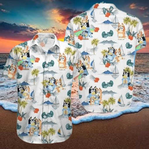 Bluey Family Beach Summer Hawaiian Shirt