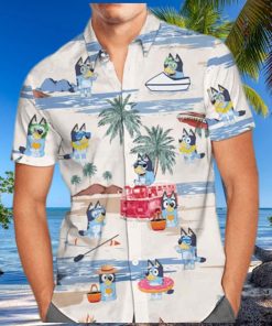 Bluey Family Hawaiian Shirt Summer Beach Shirt