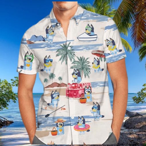 Bluey Family Hawaiian Shirt Summer Beach Shirt