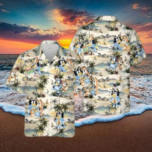 Bluey Family Hawaiian Shirt Summer Vacation Gift