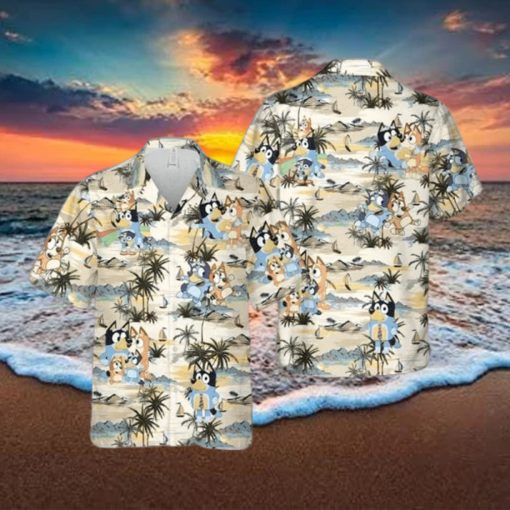 Bluey Family Tropical Island Hawaiian Shirt