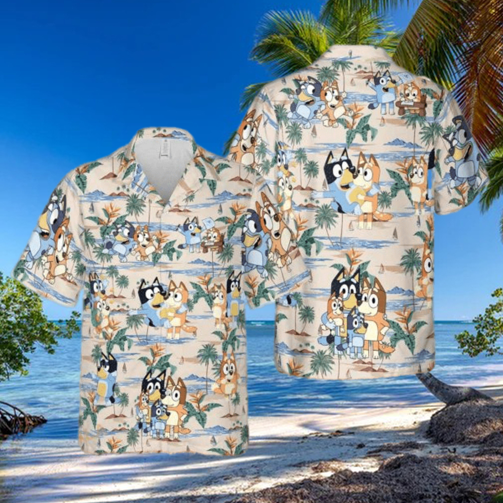 Bluey Friends Hawaiian Shirt Bluey Birthday Gift Bluey Button Up Shirt Bluey Friends Hawaiian Shirt Bluey Birthday Gift Bluey Button Up Shirt