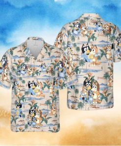 Bluey Friends Hawaiian Shirt  Bluey Birthday Gift  Bluey Button Up Shirt